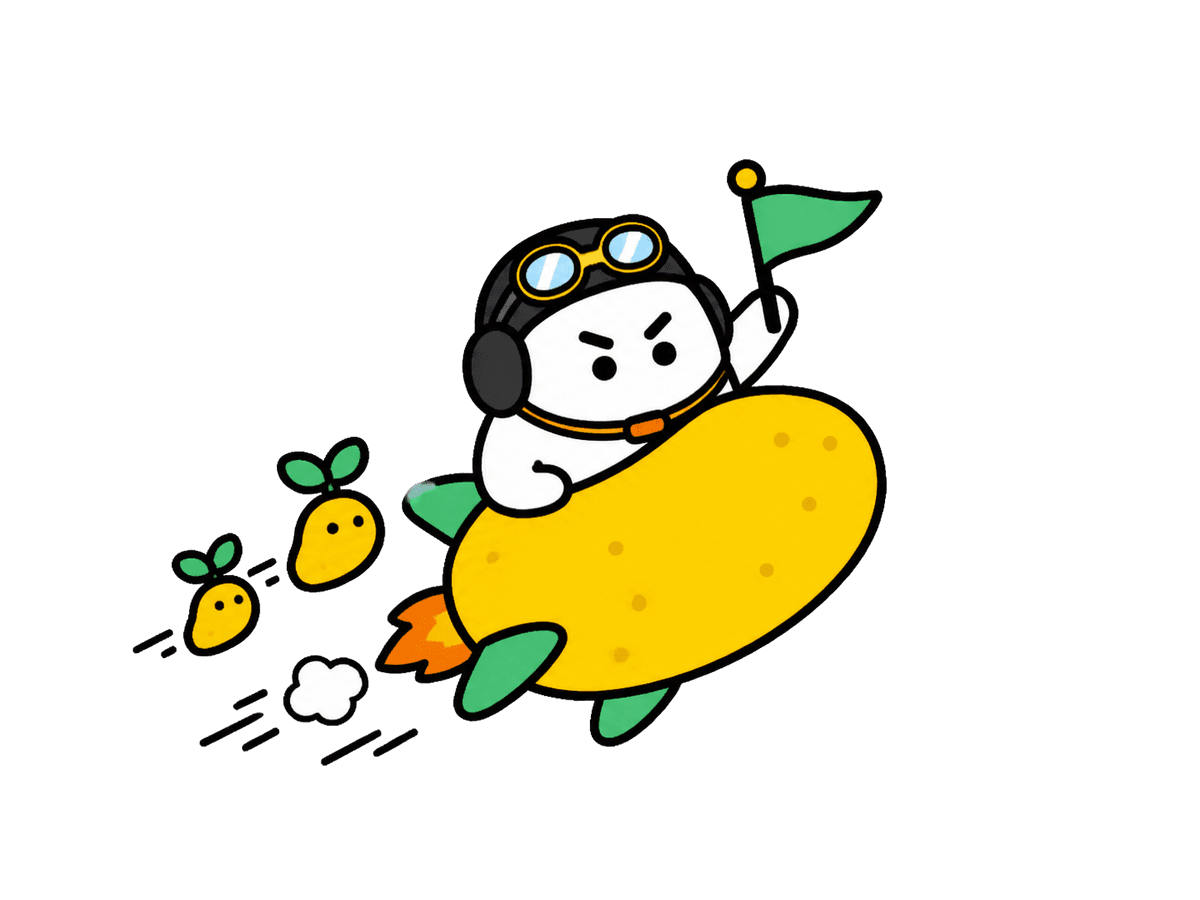 Potato Launch commander riding a potato rocket